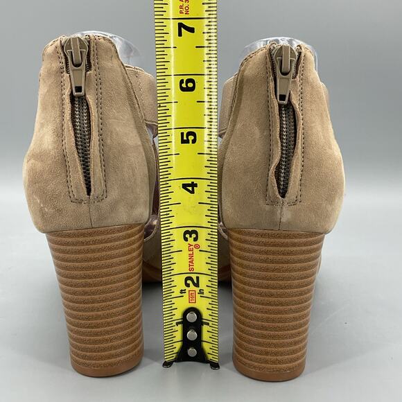 NEW Giani Bernini Women’s Averiel Leather Open Toe Pumps Beige Size 9.5M - Picture 4 of 12